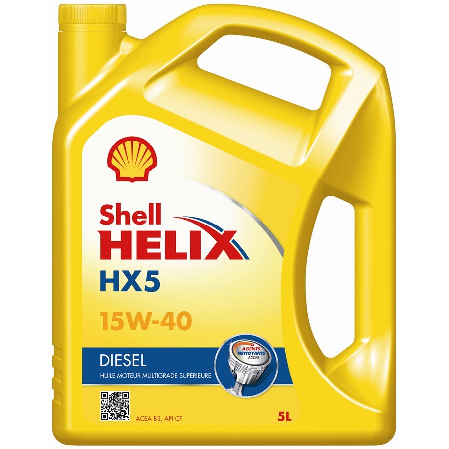 Huile moteur SHELL Helix HX5 15W40 Diesel 5 L