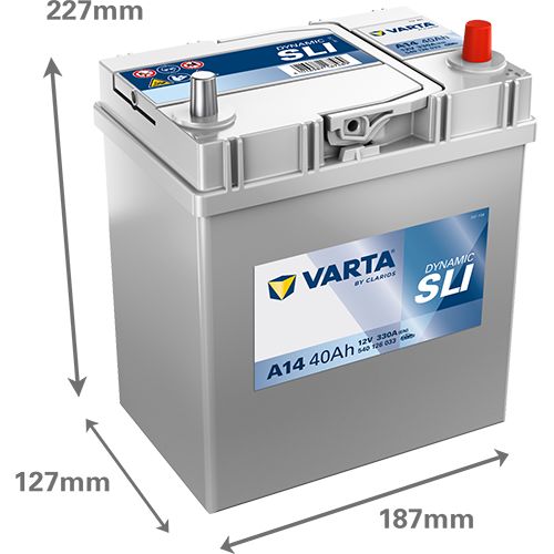 BATTERIE VOITURE VARTA A14 40AH 330A (EN)