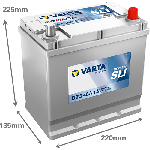 BATTERIE VOITURE VARTA B23 45AH 300A (EN)