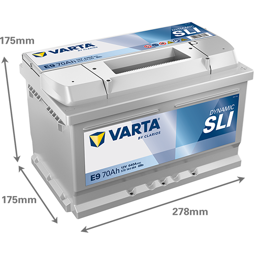 BATTERIE VOITURE VARTA E9 70AH 640A (EN)