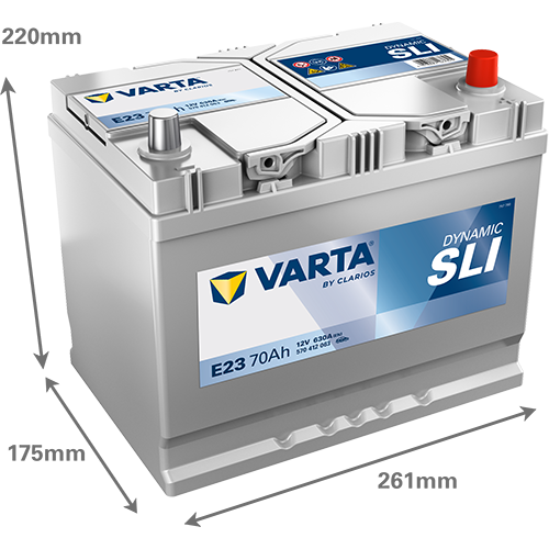 BATTERIE VOITURE VARTA E23 70AH 630A (EN)