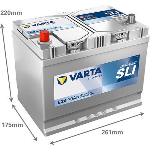 BATTERIE VOITURE VARTA E24 70AH 630A (EN)