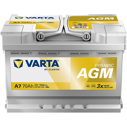 BATTERIE VOITURE VARTA A7 70AH 760A (EN)