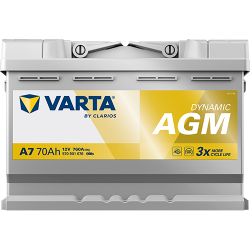 BATTERIE VOITURE VARTA A7 70AH 760A (EN)