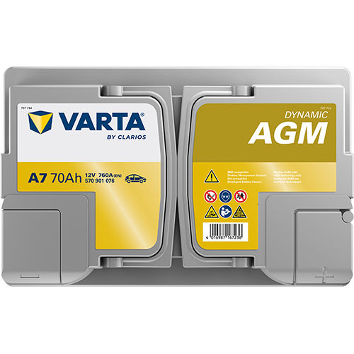 BATTERIE VOITURE VARTA A7 70AH 760A (EN)