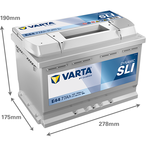 BATTERIE VOITURE VARTA E44 77AH 780A (EN)
