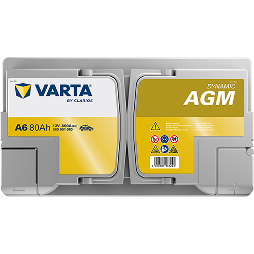 BATTERIE VOITURE VARTA A6 80AH 800A (EN)