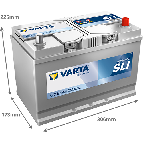 BATTERIE VOITURE VARTA G7 95AH 830A (EN)