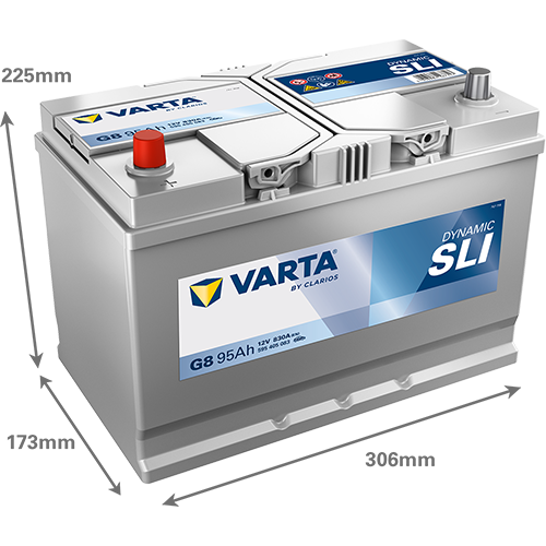 BATTERIE VOITURE VARTA G8 95AH 830A (EN)