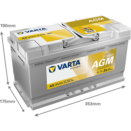 BATTERIE VOITURE VARTA A5 95AH 850A (EN)