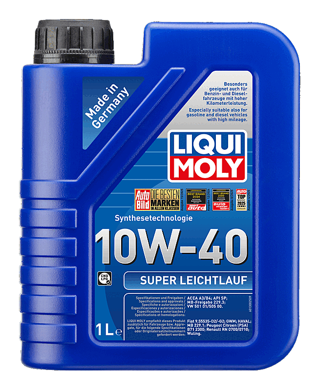 HUILE MOTEUR LIQUI MOLY SUPER LEICHTLAUF 10W-40