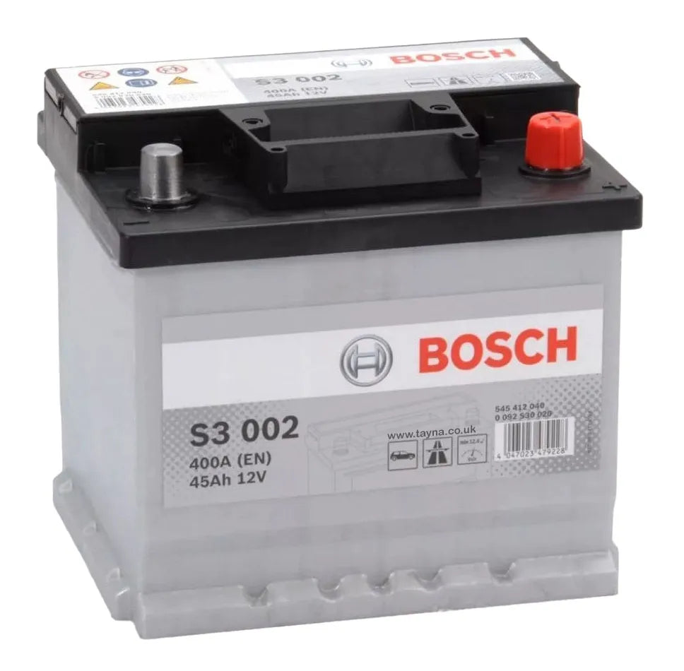 BATTERIE VOITURE BOSCH S3002 12V 45Ah 400A