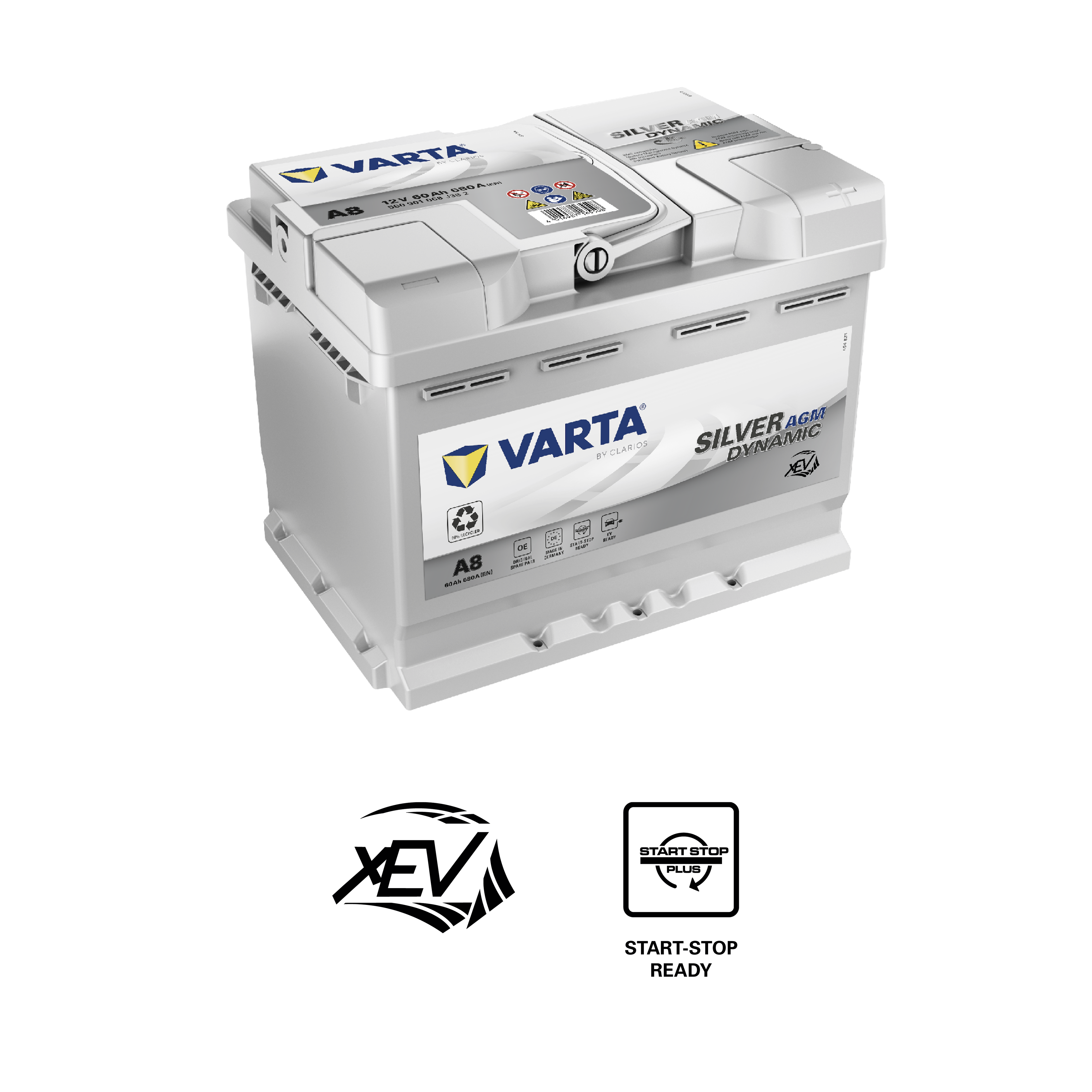 BATTERIE VARTA D52 - A8 60AH 680A (EN)