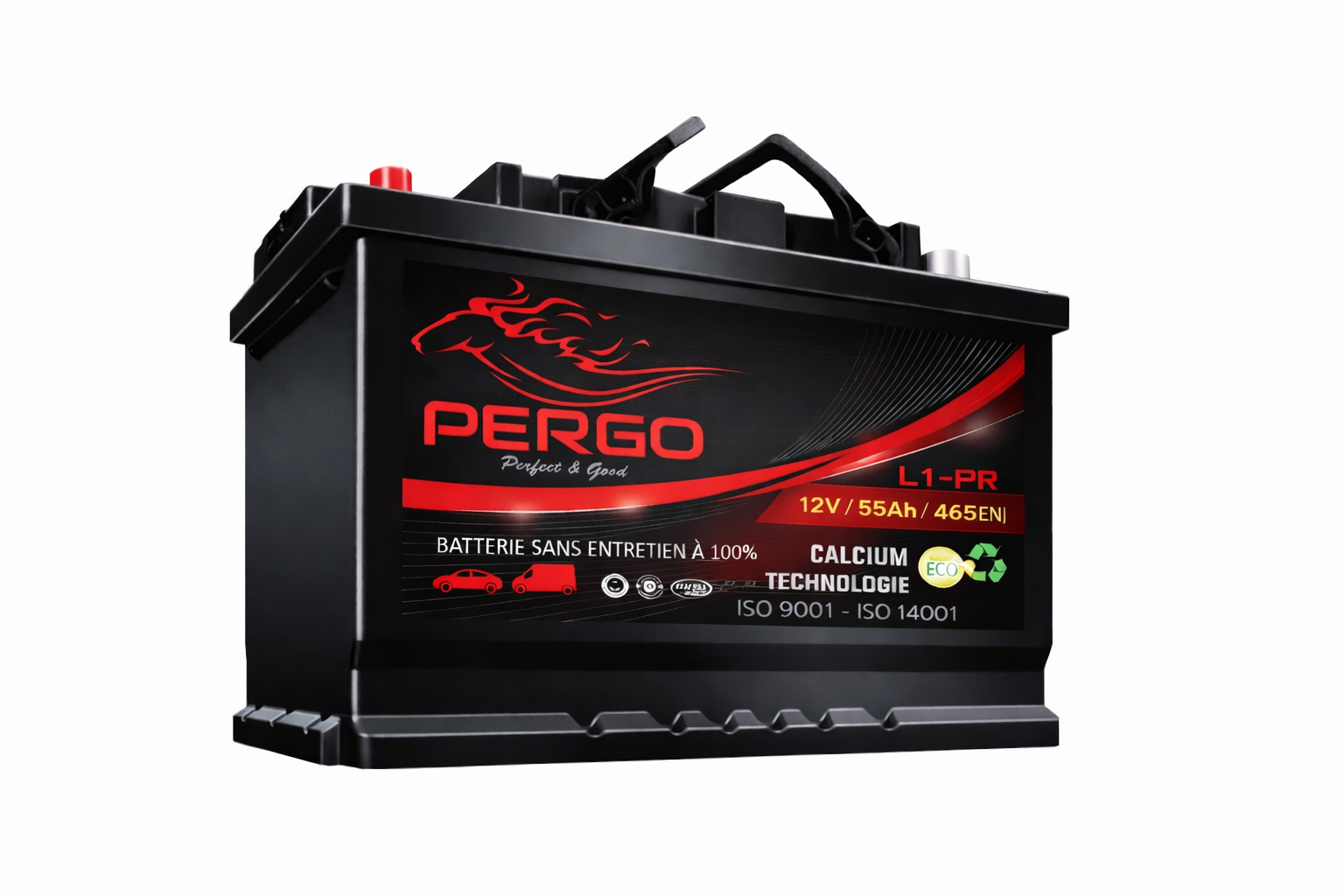 BATTERIE VOITURE PERGO L1 12V 55AH 460A EN