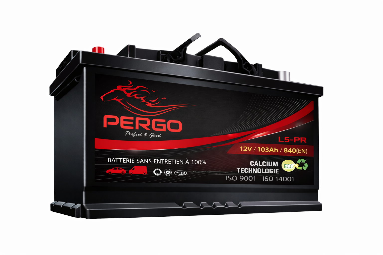BATTERIE VOITURE PERGO L5 12V 100AH 720A EN