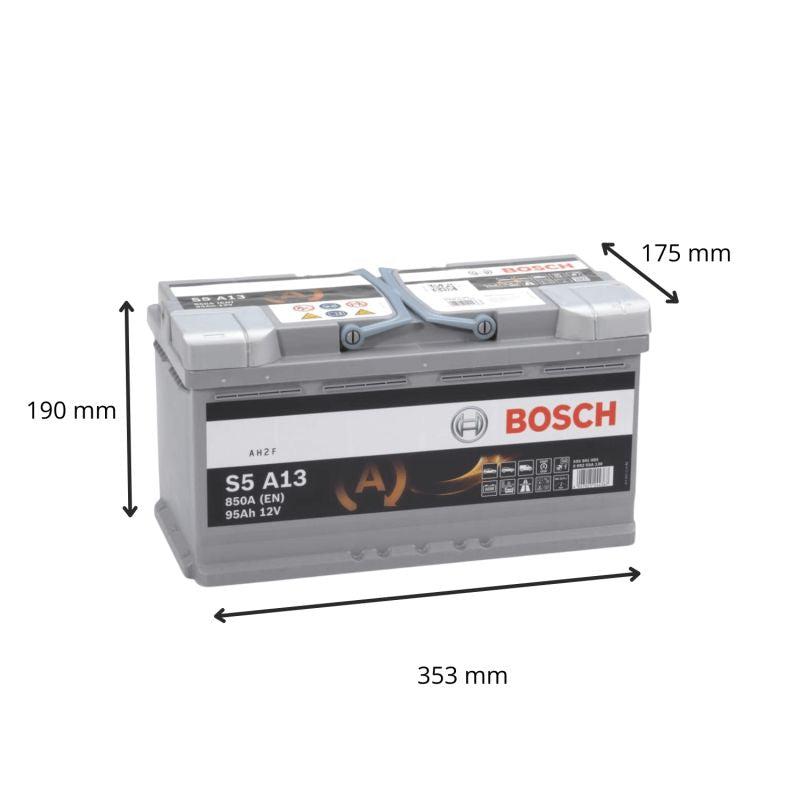 BATTERIE VOITURE BOSCH - S5A13 12V 95AH 850A EN